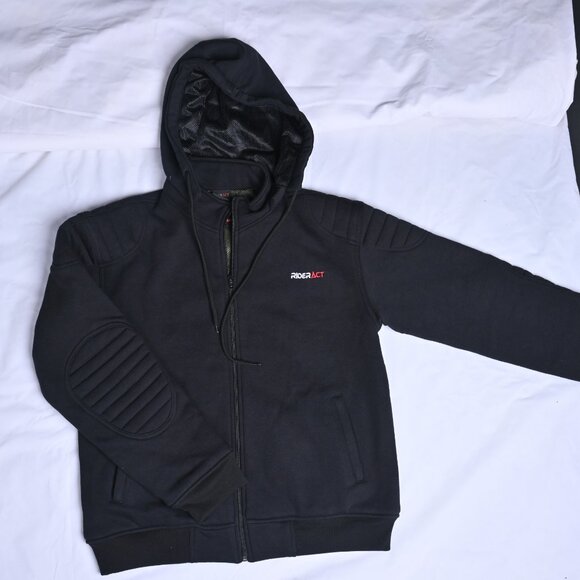 RIDERACT@ Summer and Winter Black Hoodie Breathable Men Hoodie Size 5XL NEW - Picture 4 of 7